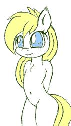 Size: 217x385 | Tagged: safe, artist:randy, imported from derpibooru, oc, oc only, oc:aryanne, pony, semi-anthro, aryan pony, belly button, bipedal, blonde, nazi, solo, white
