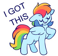 Size: 500x480 | Tagged: safe, artist:sekuponi, imported from derpibooru, rainbow dash, pegasus, pony, dialogue, female, mare, simple background, solo, sticker, transparent background